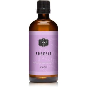 imagePampampJ Trading Fragrance Oil  Freesia Oil 100ml  Candle Scents for Candle Making Freshie Scents Soap Making Supplies Diffuser Oil Scents