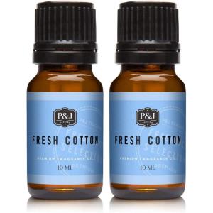 imagePampampJ Trading Fragrance Oil  Fresh Cotton Oil 10ml 2pk  Candle Scents for Candle Making Freshie Scents Soap Making Supplies Diffuser Oil Scents2